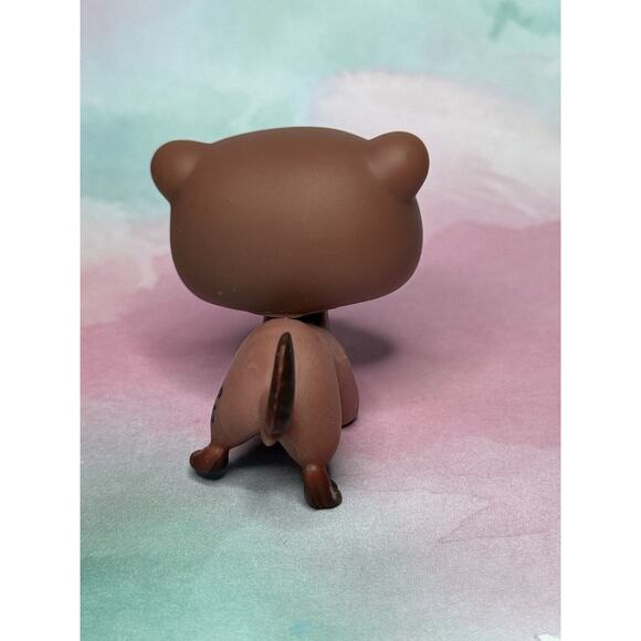 Authentic LPS Littlest Pet Shop #1026 Brown Cream White Ferret Green Dot Eyes - Picture 5 of 8